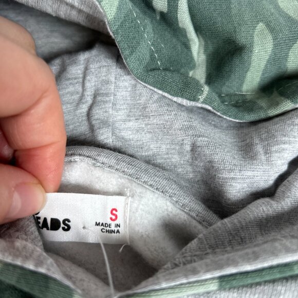 Boys Small Gray Green Camouflage Camo Hoodie Sweatshirt Warm Color-block NWT - Picture 5 of 10